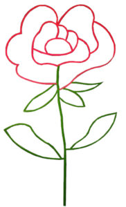 Sprossenmodell in Form einer Rose
